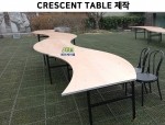 CRESCENT 테이블 / (알루미늄테두리) 다리접이식 1800사이즈 JKM-CRES1890 [국산제작]